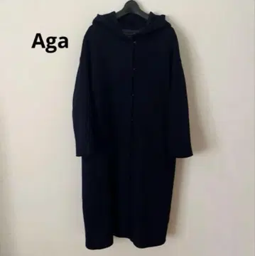 Aga 롱 코트 네이비 야마다야 스콧 클럽