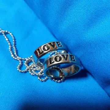 LOVE 반지 펜던트 목걸이