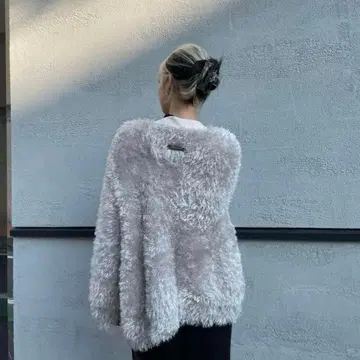 MELT THE LADY 베이직 섀기 가디건 그레이