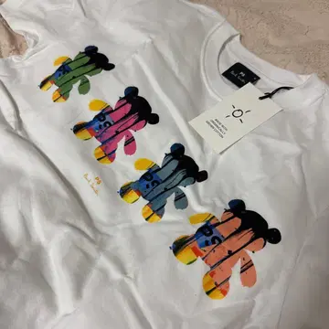 컬러풀 곰 프린트 T셔츠