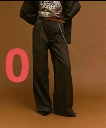 soerte 와이드 스트레이트 슬랙스 팬츠 사이즈 0 브라운 계열