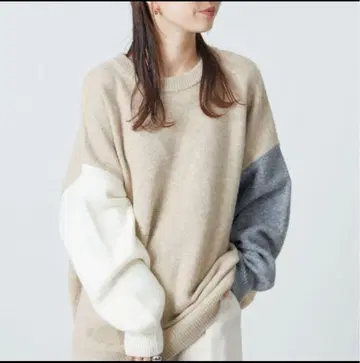 FREAKS STORE 한정판 소매 클레이지 오버 니트 풀오버