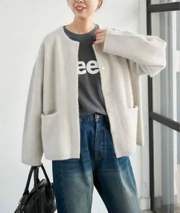 스픽 앤 스팬 울 폭스 니트 자켓 이번 시즌 완판템