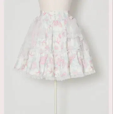 Rosy Flora tulle Veil skirt