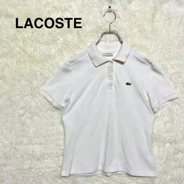 라코스테 슬림핏 피케 셔츠 화이트 앞 버튼 S 사이즈