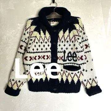 Lee 아가일 무늬 니트 가디건 카우친