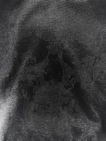 헤이세이 갸루 y2k 지퍼 후드티 그런지 시크 스타일 00s 해골 펑크