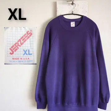 90s USA제 저지 래글런 슬리브 퍼플 맨투맨 XL
