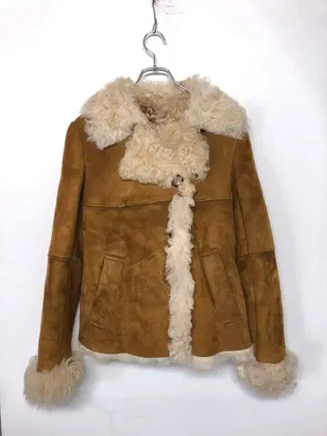 빈티지 스타일 IENA 구제 의류 보아 안감 무스탕 숏 자켓