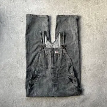 80s 디키즈 오버롤 블랙 데님 USA 34 x 32