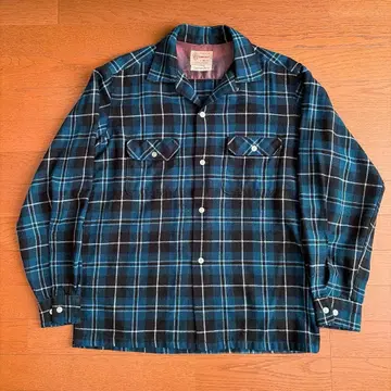 50s~60s TOWNCRAFT 울 체크 보드 셔츠