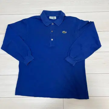 LACOSTE 파랑 긴팔 피케 셔츠
