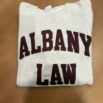 리버스 위브 맨투맨 ALBANY LAW 90s 자수 택