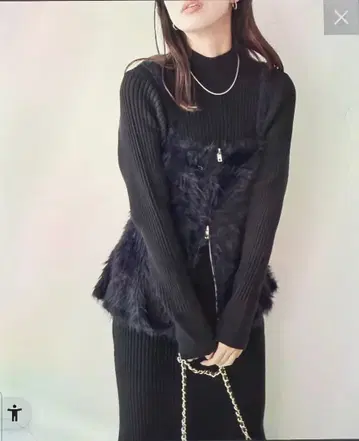 [시착만 한 상품] naturalcouture 블랙 니트 원피스