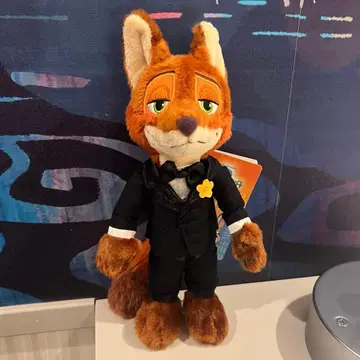 디즈니 스토어 주토피아 2 닉 봉제 인형 키체인 매장 한정판