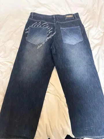 PHAT FARM40 33 와이드 레그 데님 팬츠