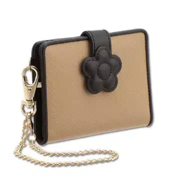 마리콴트 데이지 패치 스냅 2 패스 케이스 카드 케이스 교통카드 지갑