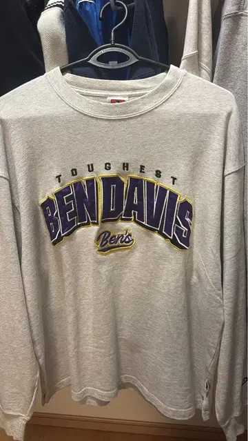 BEN DAVIS 그레이 롱 슬리브 트레이닝복