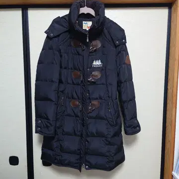 FRENDY 후드 부착 블랙 다운 자켓