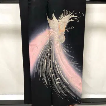 C197 순수 실크 이중 기모노 호몬기 나비  컨디션 최상 기모노