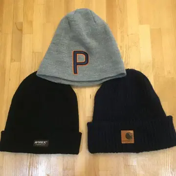 니트 캡 3점입니다