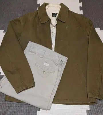 [ 초특가 ] 스윙탑 자켓 두꺼운 원단 카키 아메카지 짧은 기장