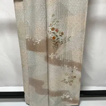 C199 순수 실크 이중 기모노 호몬기 금은 채 자수 컨디션 최상 기모노