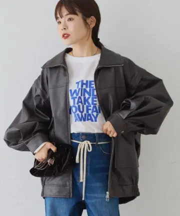 차오패닉 티피 브라운 가죽 자켓 새상품급