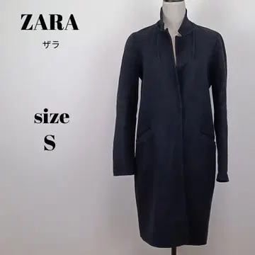 [ a2089 ] ZARA BASIC 울 체스터 코트 S 블랙