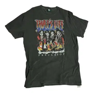 ZOO YORK 그래픽 T셔츠 다크 그레이 That's life