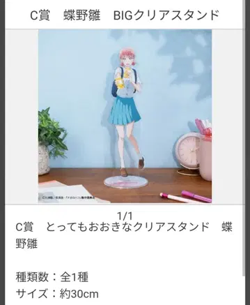 푸른상자 다이토 복권 C상 아주 큰 아크릴 스탠드 초노 히나