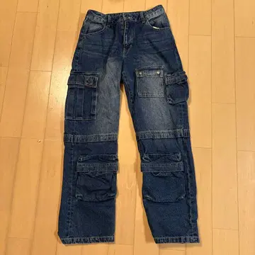 Xgirl 다크 블루 카고 데님 팬츠 M