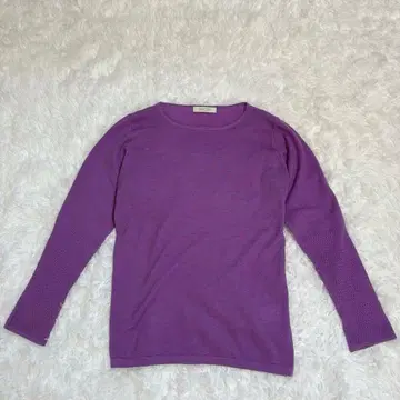 GRACERA 여성용 긴팔 니트 M 캐시미어 100% 퍼플 얇은 소재