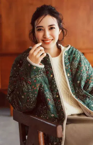 펠리시모 윌리엄 모리스 퀼팅 발수 리버서블 코트 S