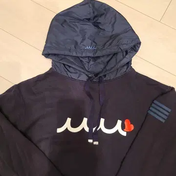 muta 네이비 후드 부착 후드티