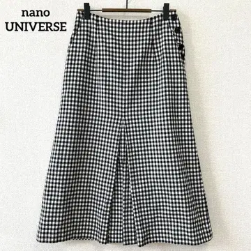 nanoUNIVERSE 나노 유니버스 깅엄 체크 롱 스커트 M