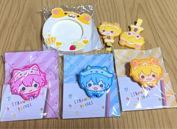 스토푸리 러버 클립, 애니멀 앞머리 클립, 캔 배지 케이스 세트