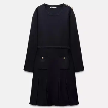 ZARA 블랙 긴팔 미니 원피스