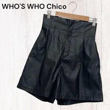 [ 후즈 후 치코 ] 인조 가죽 숏팬츠 ( F)하이웨스트 쿨 와이드