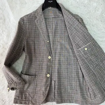 [ 새상품급/4 ] 45RPM 테일러드 자켓 체크 코튼 그레이 계열