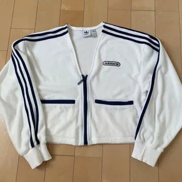 adidas 크롭 타월 테리 가디건