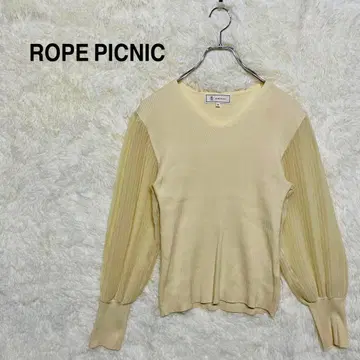 로페피크닉 리브 긴팔 니트 레귤러 기장 스트레치 소재 M 사이즈