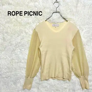 로페피크닉 리브 긴팔 니트 레귤러 기장 스트레치 소재 M 사이즈