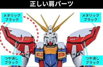 METAL BUILD 갓건담 & 갓건담 오른쪽 어깨 부품 정상품