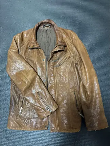 브라운 가죽 자켓 CAV-000 48