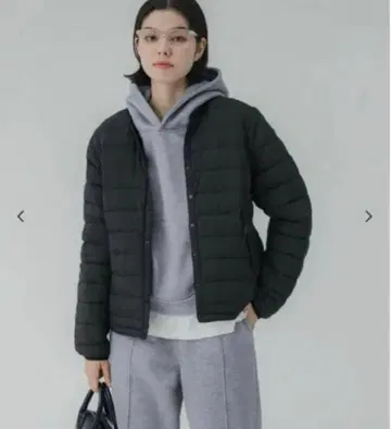 [ L 사이즈 ] coca 탈부착 이너 다운 블랙 미사용 새상품