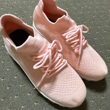 핑크 니트 스니커즈 에어쿠션