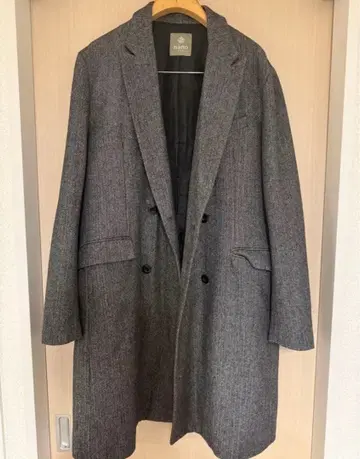 나노 유니버스 헤링본 더블 체스터 코트 XL