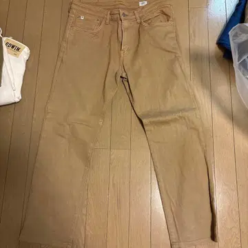 EDWIN 베이지 데님 슬랙스 바지