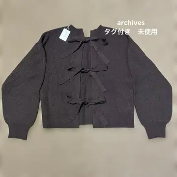 [ 택 포함 미사용 ] archives 리본 니트